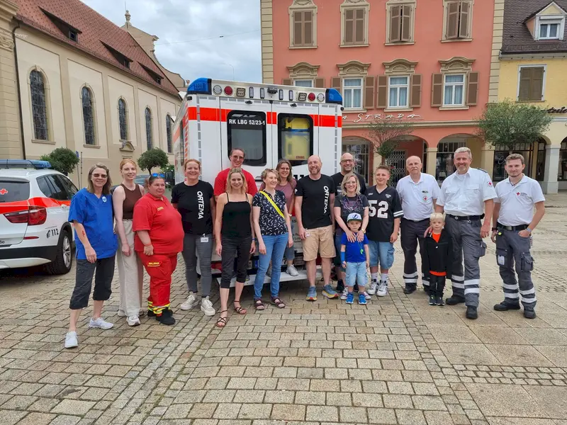 Gruppenfoto, Teddybärklinik auf dem Ludwigsburger Kinderfest