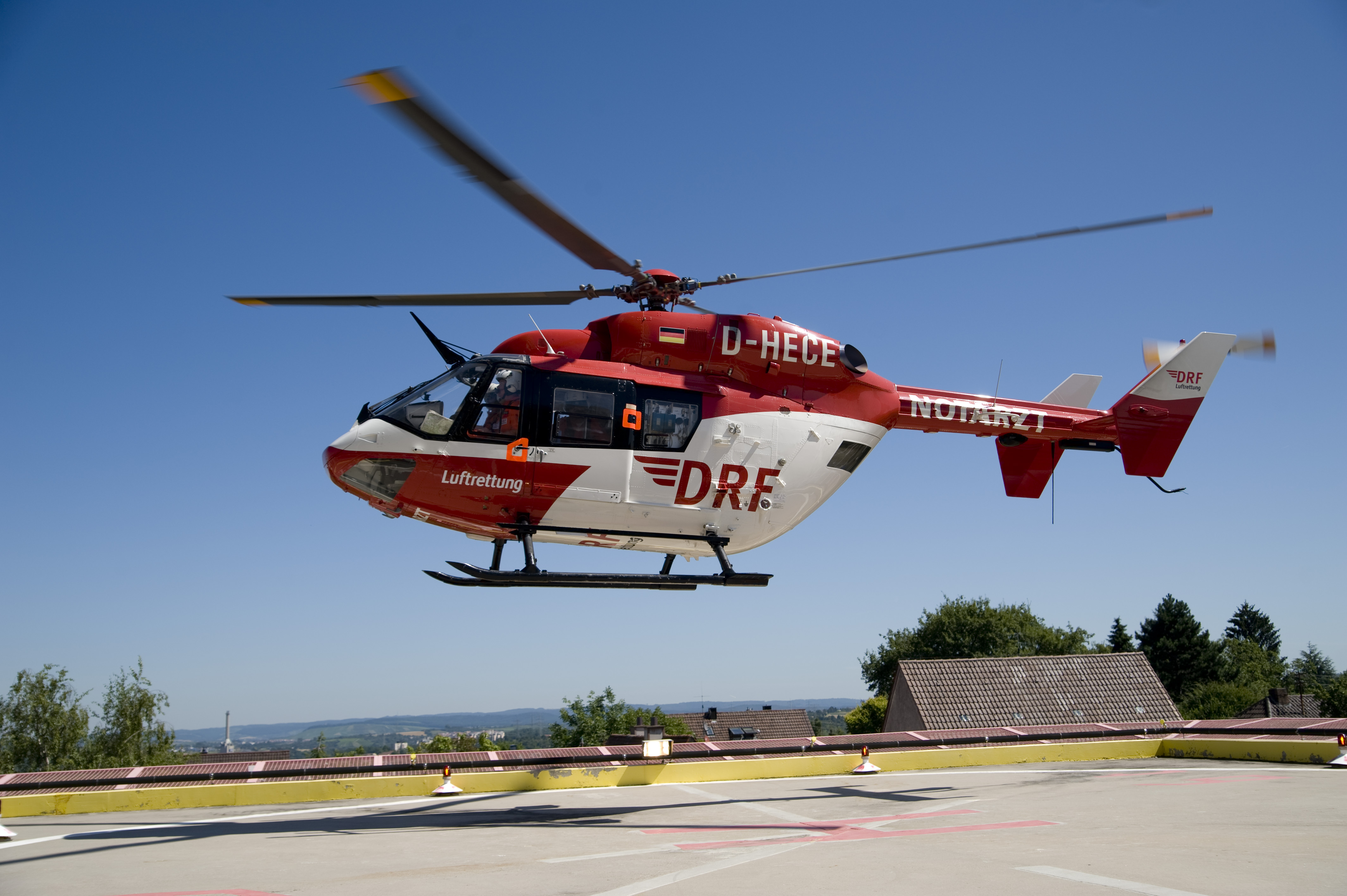 Landung Rettungshubschrauber 
